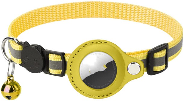 Collier Réfléchissant avec Support AirTag – Sécurité & Style pour votre Chien