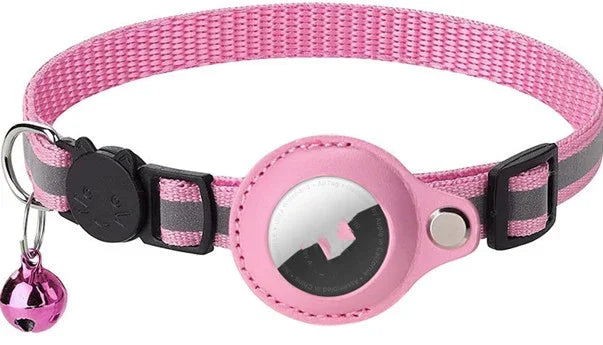 Collier Réfléchissant avec Support AirTag – Sécurité & Style pour votre Chien