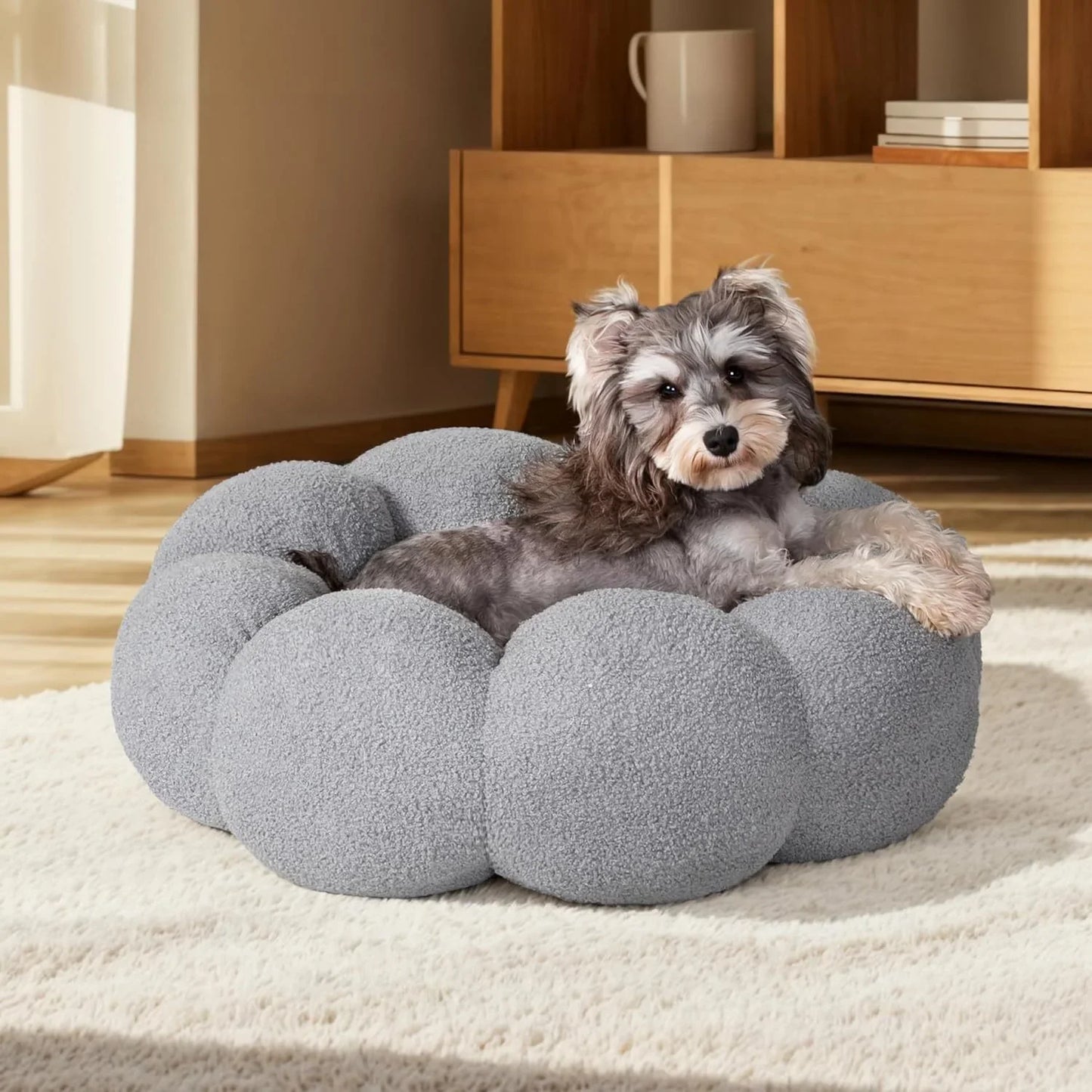 Panier Donut Apaisant pour Chien – Ultra Doux & Lavable